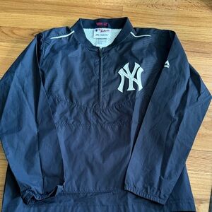 Majestic New York Yankees Kids Navy Windbreaker Rain Pullover